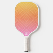  Pastel Hypnotische Diamant Moderne Pop Kunst Pickleball Paddle (Achterkant)