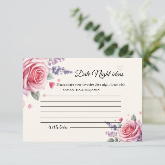 Pastel Ice Cream Date Nachtideeën Vrijgezellenfees Informatiekaartje (Staand voorkant)