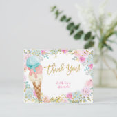 Pastel Ice Cream Hartelijk dank! Bedankkaart (Staand voorkant)