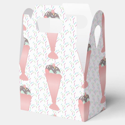 Pastel Ice Cream Sundae Sprinkles Birthday Party Bedankdoosjes (Geopend)