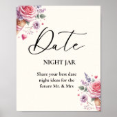 Pastel Ice Cream Vrijgezellenfeest Paar trouwteken Poster (Voorkant)