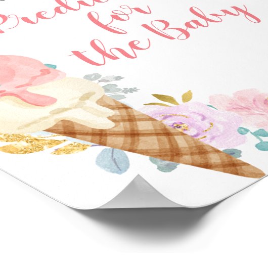 Pastel Ice crème Voordicatie voor baby Poster (Hoek)