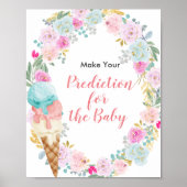 Pastel Ice crème Voordicatie voor baby Poster (Voorkant)