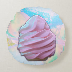 Pastel Ijsdroom Rond Kussen
