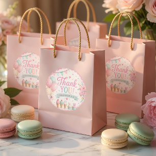 Pastel Ijsje Verjaardag Bedankt Zoete Winkel Ronde Sticker