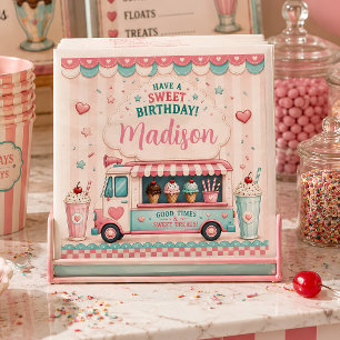 Pastel Ijsje Verjaardagsfeest Zoete Winkel Servet
