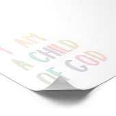 Pastel Ik ben een kind van God poster (Hoek)