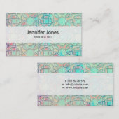 Pastel Infinite Celtic Knot Pattern Visitekaartje (Voorkant / Achterkant)