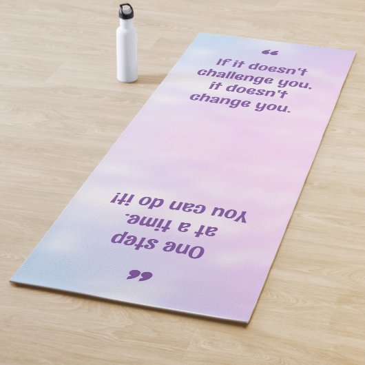  Pastel Inspirerend Quote Yoga Mat (In situ)