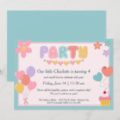 Pastel Invitation d'anniversaire (Devant / Derrière)