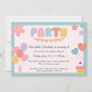 Pastel Invitation d'anniversaire