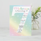 Pastel Invitation d'anniversaire (Debout devant)