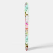 Pastel Iridescent Leopard Print Monogrammed Case-Mate iPhone Case (Achterkant / Links)