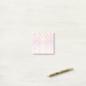 Pastel Iridescent Mermaid Scales Patroon Post-it® Notes (Op bureau)