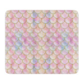 Pastel Iridescent Mermaid Scales Patroon Snijplank (Voorkant)