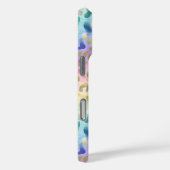Pastel Iridiscient Luipaardprint Monogram Case-Mate iPhone Case (Achterkant / Rechts)