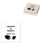 Pastel iriserende bladeren bruiloft dromerige past 	rubberstempel (Gestempeld)