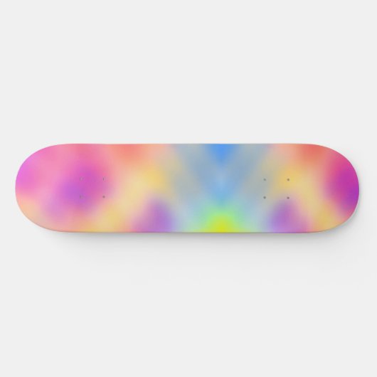 Pastel iriserende kleurrijke gradiënt ontwerp skateboard (Horizontaal)