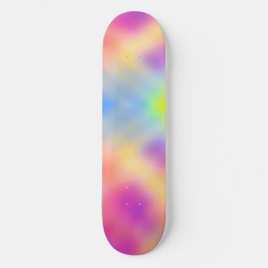 Pastel iriserende kleurrijke gradiënt ontwerp skateboard (Voorkant)