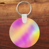 Pastel iriserende kleurrijke gradiënt ontwerp sleutelhanger (Achterkant)