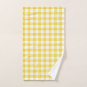 Pastel Jaune En vichy Buffalo Check Plaid Motif  (Serviette à main)