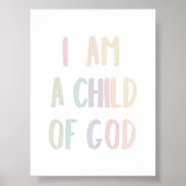 Pastel Je suis un enfant de Dieu poster (Devant)