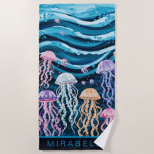 Pastel Jellyfish & Blue Waves Aangepast