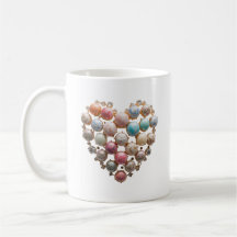 Pastel Jewel Heart Bloem Kunstmok — Cottagecore Cr
