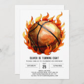 Pastel Jongen Moderne Basketbal Verjaardag Kaart (Voorkant / Achterkant)