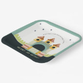 Pastel Jumping Castle Jump & Play Kids Birthday Papieren Bordje (Gebogen)