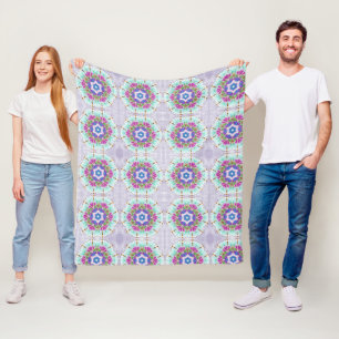 Pastel Kaleidoscoop Fleece Deken