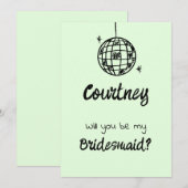 Pastel kalligrafie bruidsmeisje uitnodiging Bleke  (Voorkant / Achterkant)