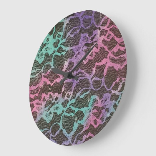 Pastel Kant Patroon Ronde Wandklok Grote Klok (Hoek)