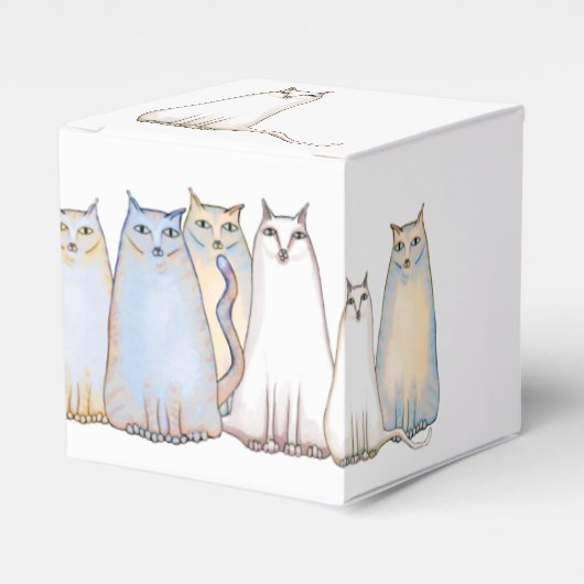 Pastel Kat Geschenkdoos Bedankdoosjes (Voorkant Zijde)