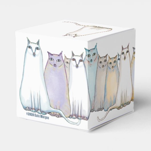 Pastel Kat Geschenkdoos Bedankdoosjes (Achterkant)