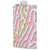 Pastel Kawaii Abstract Kleurrijk Squiggle Design Heupfles (Links)