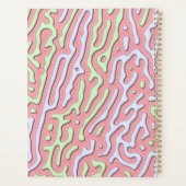 Pastel Kawaii Abstract Kleurrijk Squiggle Design Planner (Achterkant)