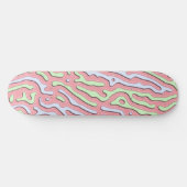 Pastel Kawaii Abstract Kleurrijk Squiggle Design Skateboard (Horizontaal)