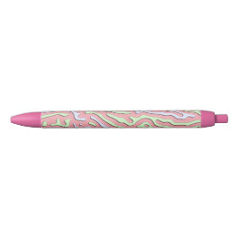 Pastel Kawaii Abstract Kleurrijk Squiggle Design Zwarte Inkt Pen