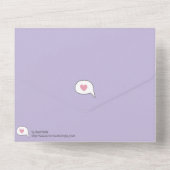 Pastel Kawaii Chat Diabolique Carte de Vœux Doodle (Verso)