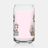 Pastel Kawaii Eenhoorn Moeder Dochter Duo Roze Blikvorm Glas (Links)