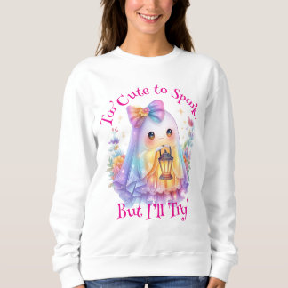 Pastel Kawaii Ghost Dames Halloween Sweatshirt