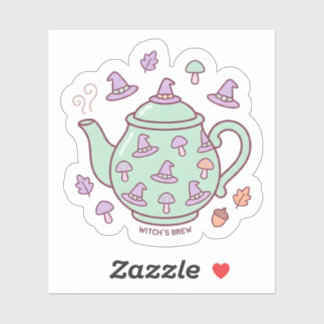 Pastel Kawaii Heksenbrouwsel Theepot Sticker