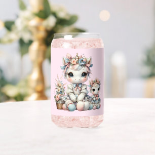Pastel Kawaii Licorne Duo Mère Fille Rose