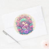 Pastel kawaii manga autocollants de fleurs filles (Enveloppe)