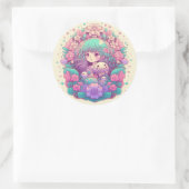 Pastel kawaii manga autocollants de fleurs filles (Sac)