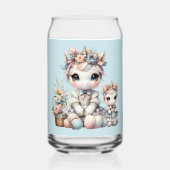 Pastel Kawaii Unicorne Mère fille Duo bleu (Verso)