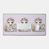 Pastel Kawaii Unicorne Mère fille Duo Lavender (Clavier et souris)