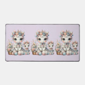Pastel Kawaii Unicorne Mère fille Duo Lavender (Recto)