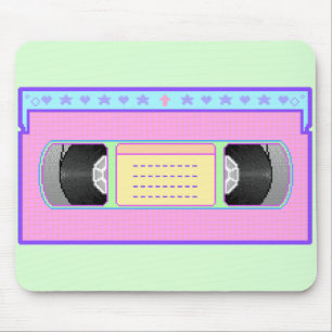 Pastel kawaii VHS vaporwave pixel kunst Muismat